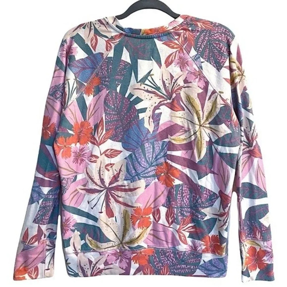Sundry Women’s Tropical Raglan Pullover Sweatshirt Size 0 (XS) Floral Print EUC - Picture 5 of 9